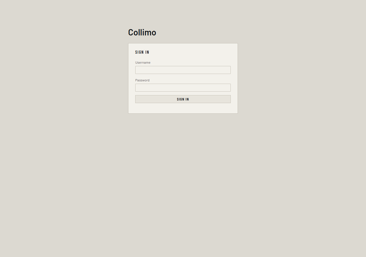 The Ferrule sign-in page, with Username and Password boxes